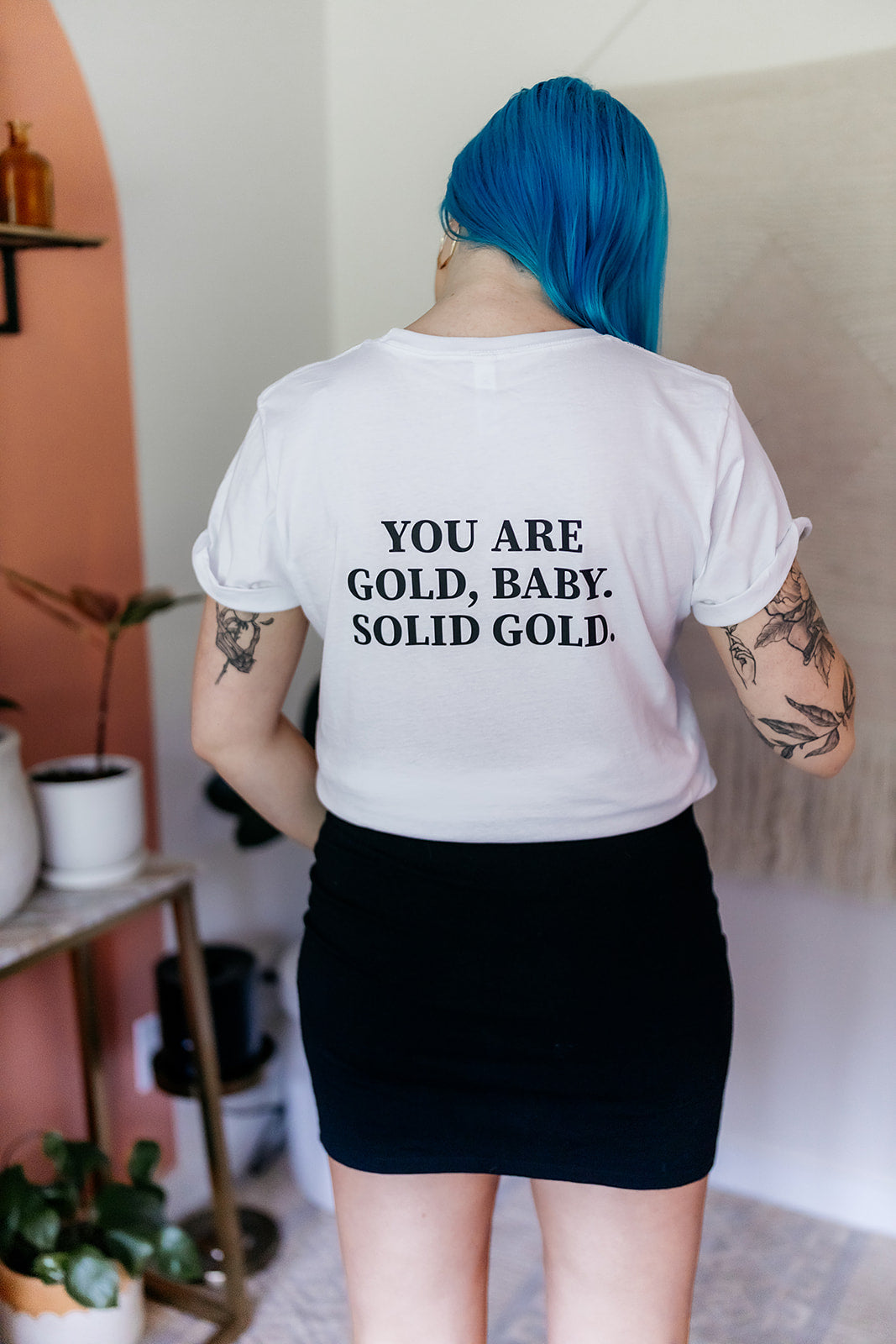 Cuffed-Sleeves-T-Shirt-You-Are-Gold-Baby-Solid-Gold