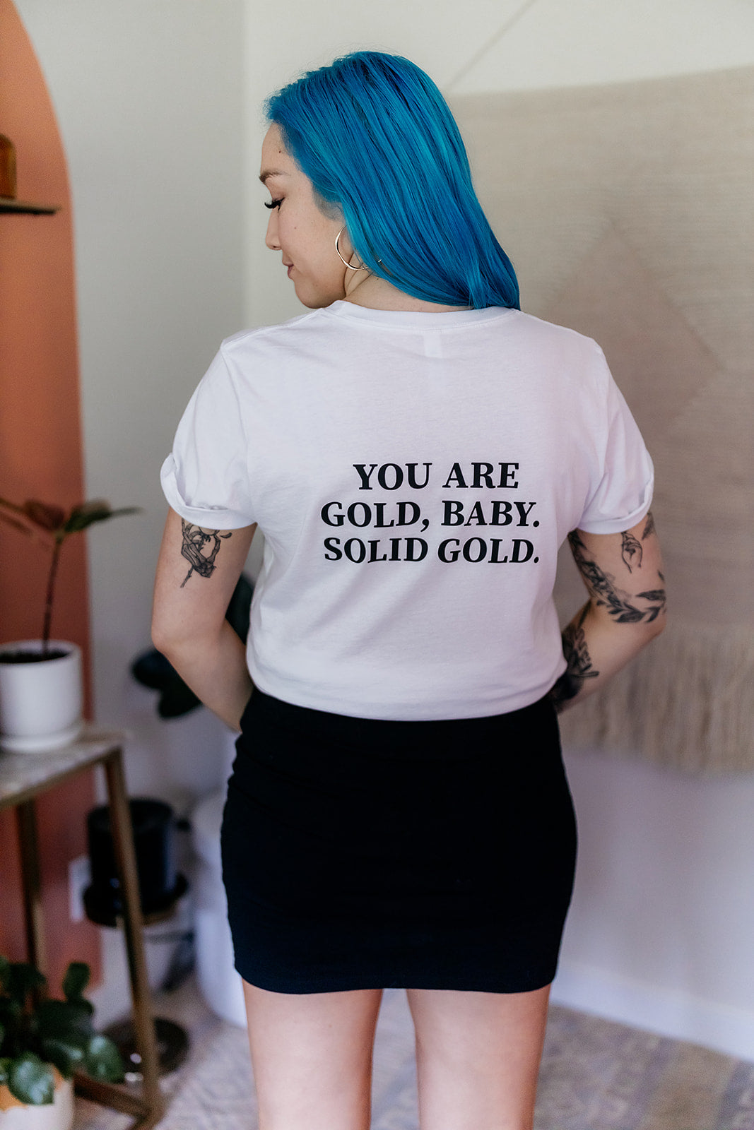 Cuffed-Sleeves-T-Shirt-You-Are-Gold-Baby-Solid-Gold