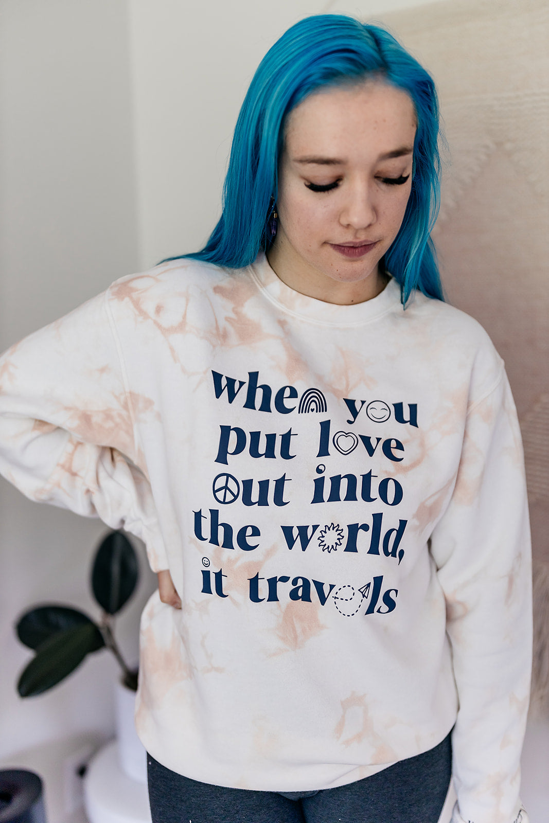 Crew-Neck-Sweatshirt-Unisex-Put-Love-Out-Into-The-World-It-Travels